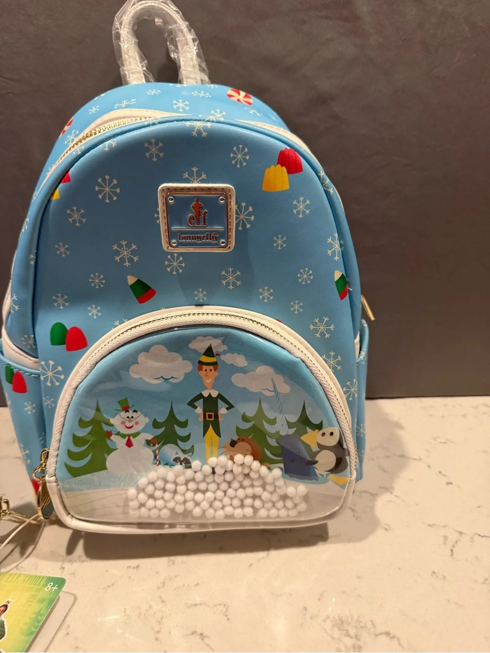 Loungefly Light Blue Elf Mini Backpack and Zip Wallet Set